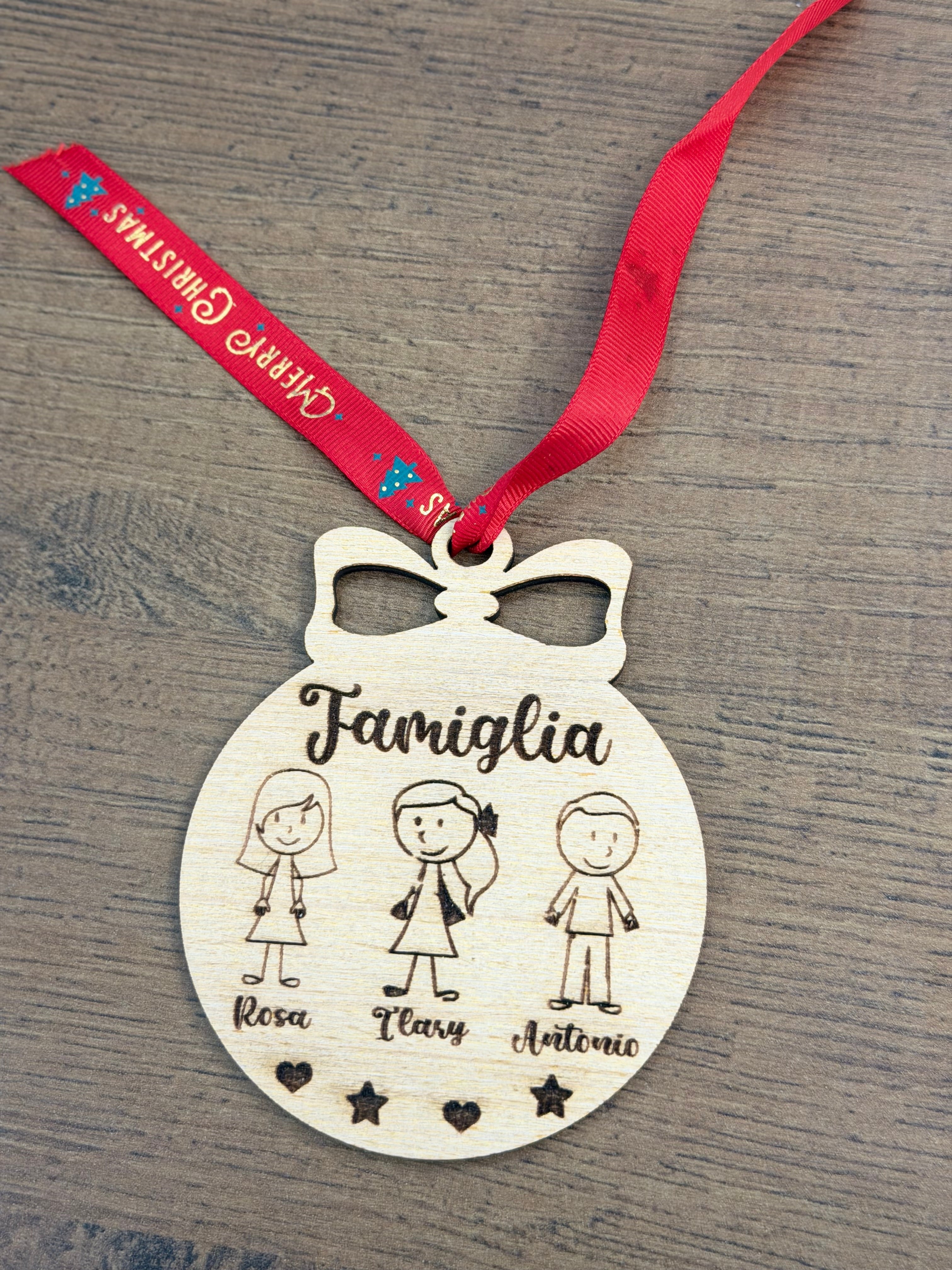 Pallina di Natale in legno 